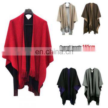 Unisex Split Shawl Six Color Optional Double Sided Function Scarf photo-2