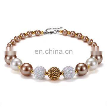 Kids Gold Boutique Necklace Baby Girl Chunky Bubble Beads Necklace photo-2