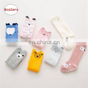 Baby Cartoon Animal Stockings for 0-4T Toddler Cotton Anti-Slip Knee high socks 8colors 2size