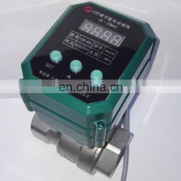 dn32 dn15 ss304  pvc CTF-001 10nm 12v motorized modulating 4-20ma water ball valve