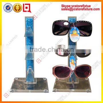 Three pairs OEM and ODM available acrylic sunglass display, sunglass display stand