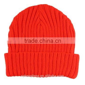 Wholesale fashionable acrylic hat crochet hat solid color beanie cap