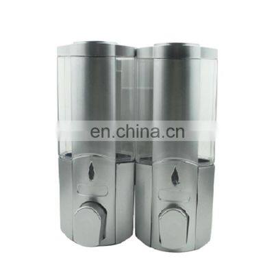 Wall Mounted Sliver Shower room soap dispenser stainless steel touchless soap dispenser glass