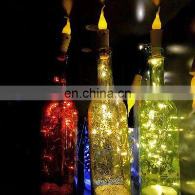 Hot sale christmas light decoration bar Wine Bottle Lights Candle String Lights