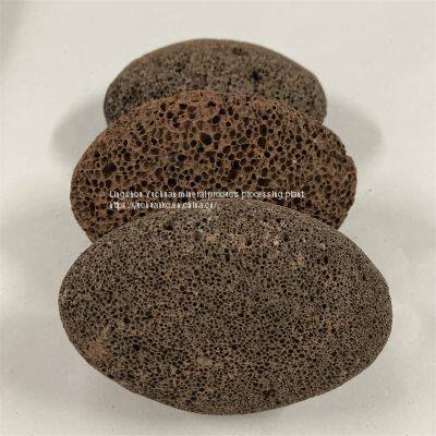 Volcanic Grindstone Tool Rope Wrapped Oval Double-sided Volcanic Grindstone photo-2