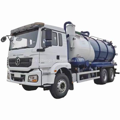 25m suction range Shacman 6x4 20m3 sewage truck vacuum jetting trucks