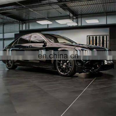 W222 Change to S63 S65 AMG Model Body Kit Include Front and Rear Bumper Assembly With Grille for Mercedes Benz S-class 2014-2020 photo-4