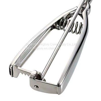 Stainless Steel Ice Cream Tools Food Cookie Spoon Ice Cream Scoop With Trigger Release photo-5