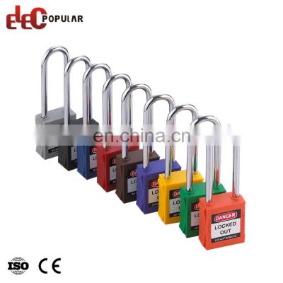 Industrial Non Conductive Nylon Body 76mm Long Steel Shackle Safety Padlock