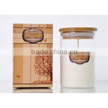 aroma soy wax candle /180g scented candle with wooden lid in gift box SA-2490