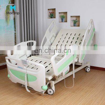 PP Head Remote Control Height Adjustable Elderly Home Care Medical 3 Function Hospital Reclinable Electric ICU Nursing Bed