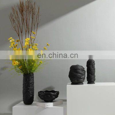 Wabi Sabi Handmade Matt Nordic Home Decoration Porcelain Jar With Lid Ceramic Modern Vases photo-2
