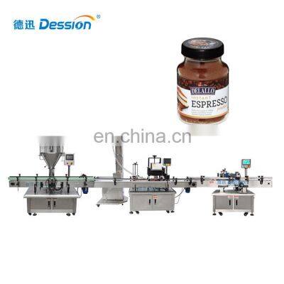 Multi Heads Coffee Bean Powder Weighting Filling Machine Powder Jar Bottle Production Line