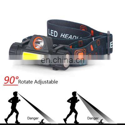 Waterproof Headlight Head Lamp Flashlight LED Head Lamp COB Work Light Camping Headlight Rechargeable photo-3