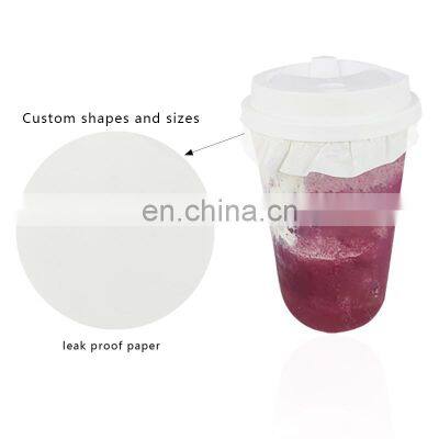 Custom Takeaway Packaging Disposable Milk Tea Coffee Sealing Drink Gasket Sealing Cup Sealing Film Leak-proof Paper