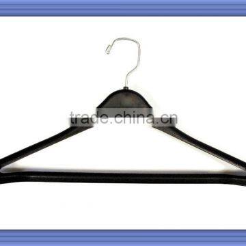 Textile use high quality black plastic clothes coat hanger
