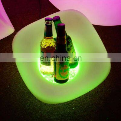 Party high quality ice bucket with led light wholesale custom color led ice bucket plastic ice bucket for beer