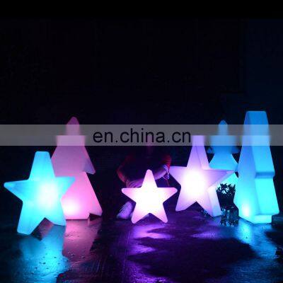 lights Christmas decoration/wireless festival party mini lighted plastic led stand Christmas light star/tree/snow lamp