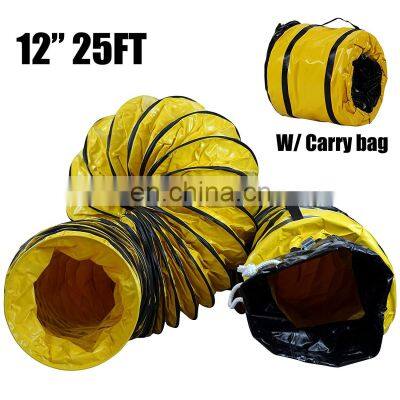 12'' High Temperature Exhaust Fan Fire Retardant PVC Fabric Air Ventilation Pvc Flexible Duct Hose