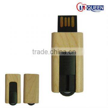 Wooden Retractable USB With UDP Waterproof Chipset