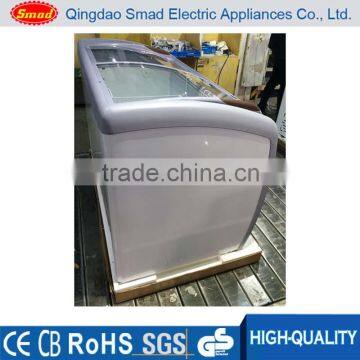 Wholesale curved glass door chest freezer for ice cream