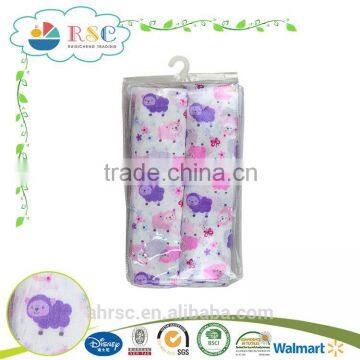 2016 new style woven printed cute sheep baby blanket