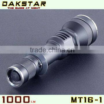 DAKSTAR MT16-1 CREE XM-L U2 1000LM 18650 High Power Side Switch Stepless Dimming Tactical Rechargeable Flashlight