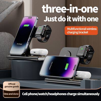 Top Selling Products 2023 New Arrival Popular Multi 15W Fast Charging 3 in 1 Wireless Charger Holder Station For IPhone photo-6