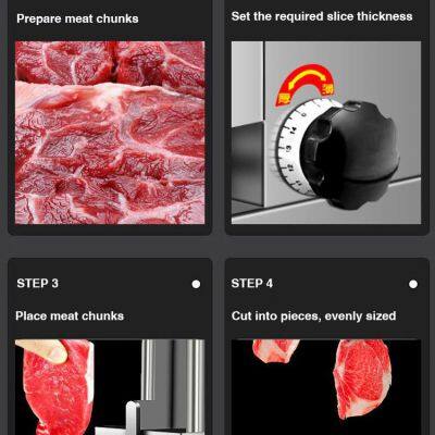Electric Stainless Steel Meat Cutter New 220V Kitchen Solution for Busy Restaurants Durable With Electric Motor photo-5