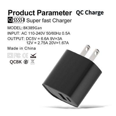 1a1c Output Us Plug 20W Fast Power Adapter 5V 3A, 9V 2.22A USB Transformer 12V 1.67A Type C Mobile Phone PD Charger photo-2