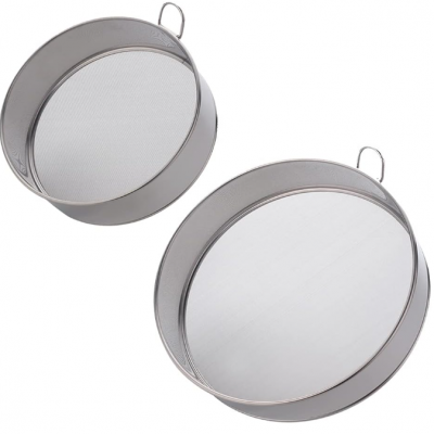 Stainless Steel Flour Sifter, Kitchen Cake Flour Fine 80 Mesh Strainers Sieve for Baking Cake Bread