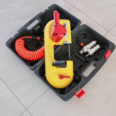 Wanli Mine-used Pneumatic Band Saw, Handheld Small Underground Flameproof Type for Cutting Steel Without Spark, Pneumatic Wire Saw photo-4