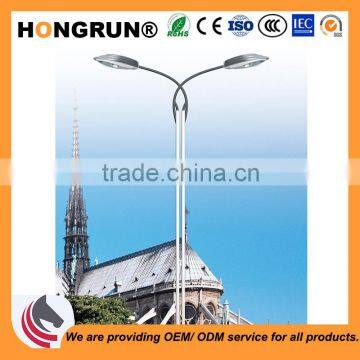 Streamlined Dual-arm street light pole steel lamp poles