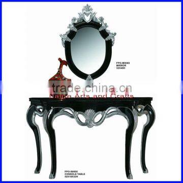 2013 Hot Sale Wood Carved Antique Mirrored Console Table S-0005