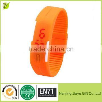 Silicone Rubber Girl Led Watch for Sports