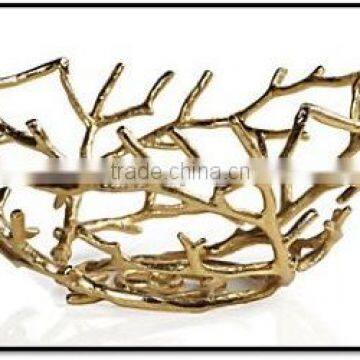 GOLD DECORATIVE FRUIT TABLE TOP BOWL