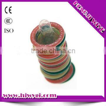 male latex condom colorful natural latex condom OEM factory