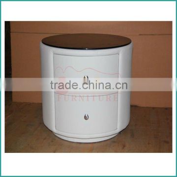 Round fashion leather nightstand P202#