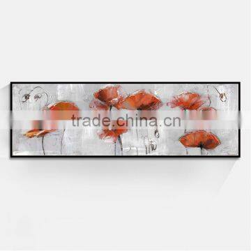 JC Wholesale High Quality Home Decoration Living Room Lotus Flower Group Canvas Oil Painting FLO-14A