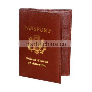 Factory price High quality US leather passport cover, passport holder