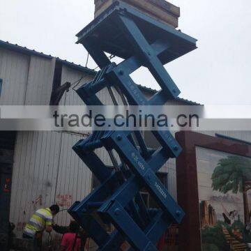 JINCHUAN 300 kg hydraulic scissor lift platform four round of mobile scissor 4-18 m