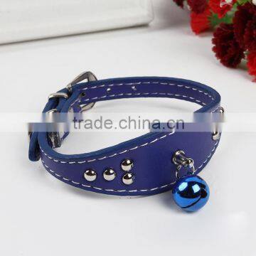 Teddy necklace watch-collar Pet dog cat collar PU material with a Bell collar