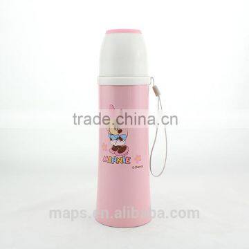 Double Wall Stainless Steel Vacuum Children Thermos Flask With Strap