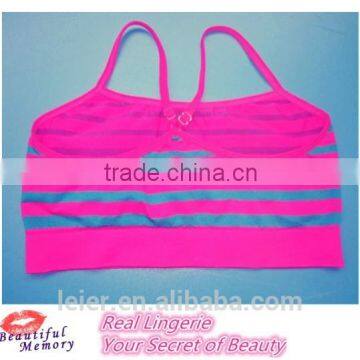Fashion Seamless Sport Bra, Shdow Stripe Printed