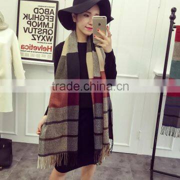 New Style Soft Warm Striped Fashion Winter Ladies Cashmere Pashmina