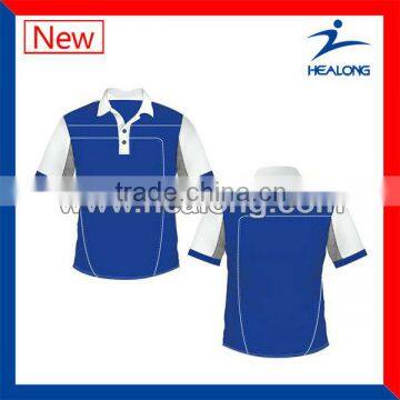 100% Polyester Custom Made Unisex Cricket Jerseys Design