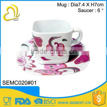 hot selling melamine square plastic coffee cup