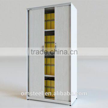 White Color Full Height Rolling Shutter Door Wardrobe