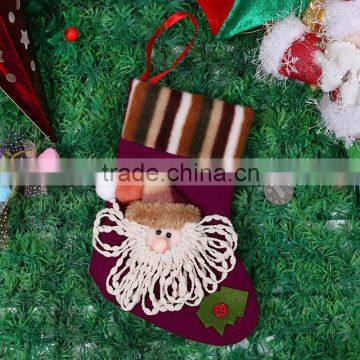 3D Animated felt hanging christmas decoration hot sale sock manufacturer