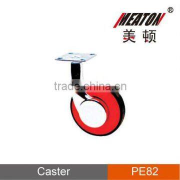 Plate bed caster wheel